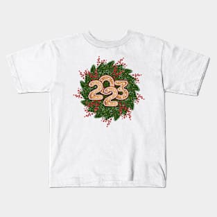 2023 Merry Christmas Wreath Kids T-Shirt